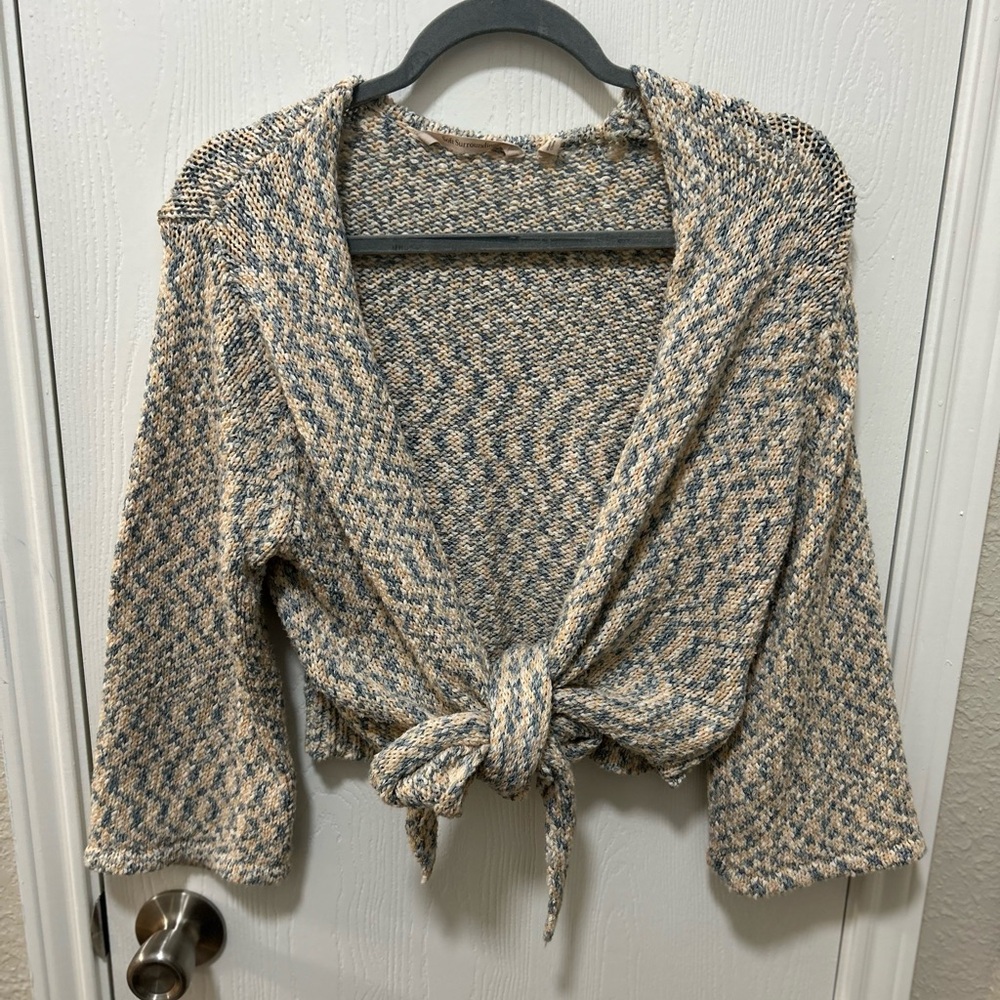 Soft Surroundings Beausoleil Tie Front Cardigan Sweater Topper Size Small